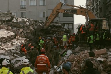 Rescuers work tirelessly amidst rubble in Antakya, Hatay, Türkiye, after an earthquake.